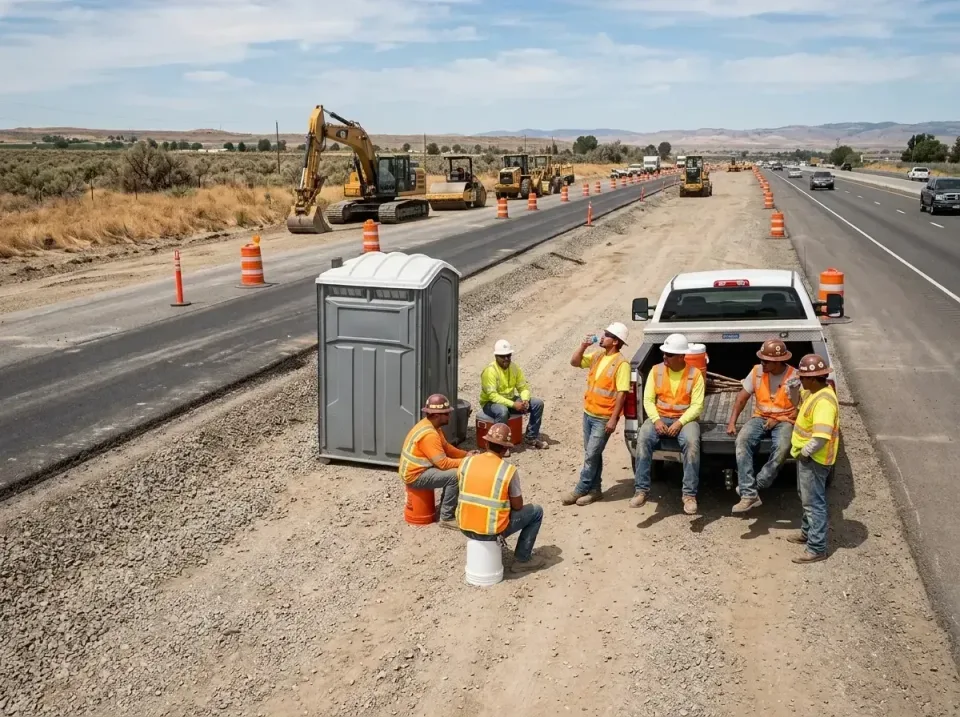 highway-road-construction-crew-007 — frequently asked questions, Porta Potty and Restroom Rentals in Highgrove, CA